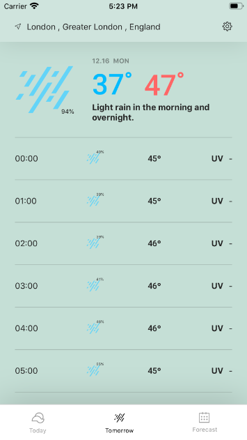 Weather Tomorrow
