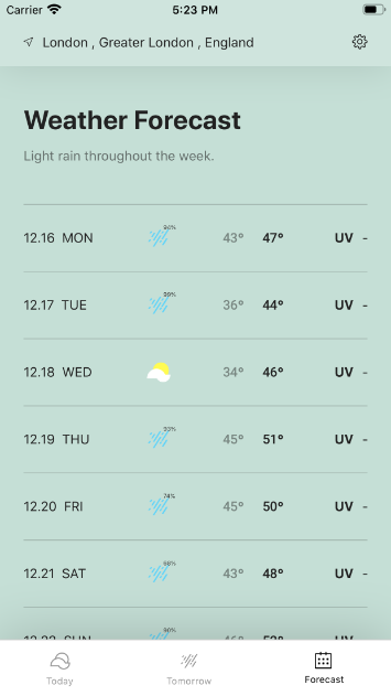 Weather Forecast